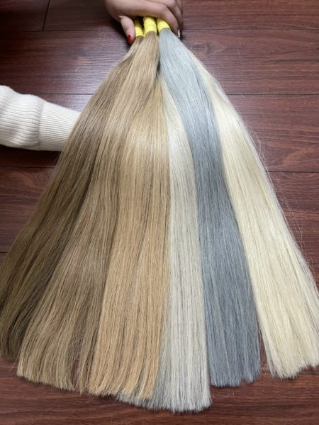Straight Colored Hair in Bulk