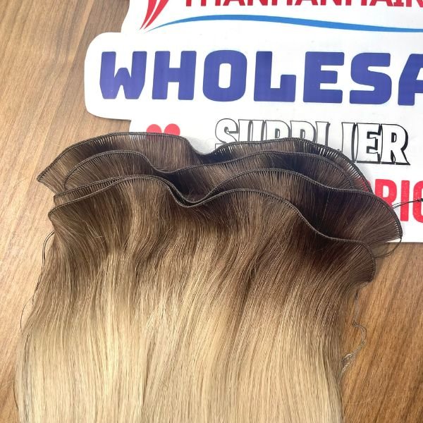 Hand Tied Weft Hair Extensions are Meticulously woven and handcraffted super thin