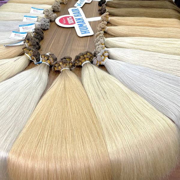 Hand tied weft hair extensions various color