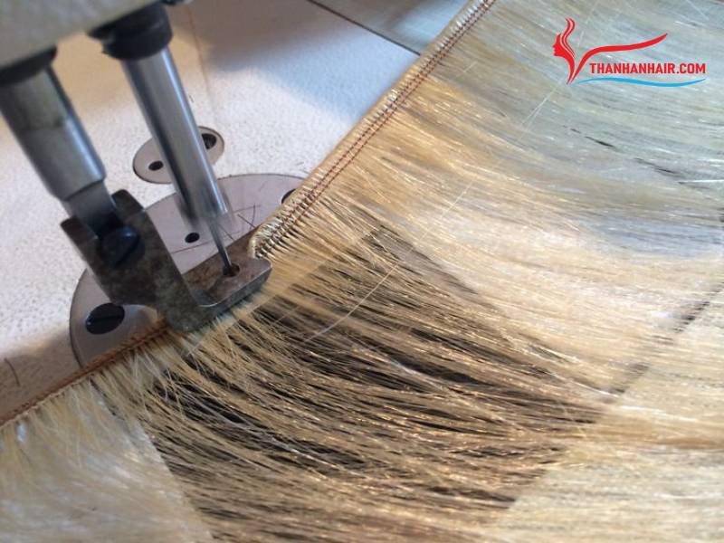 Machine weft hair process