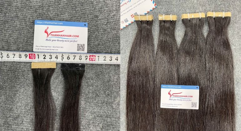 Regular tape in hair extensions