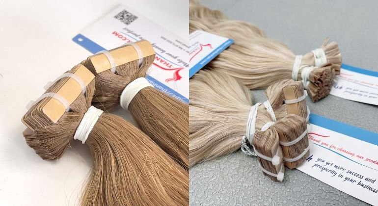 Regular tape in hair extensions