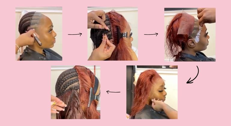 Lace frontal install process