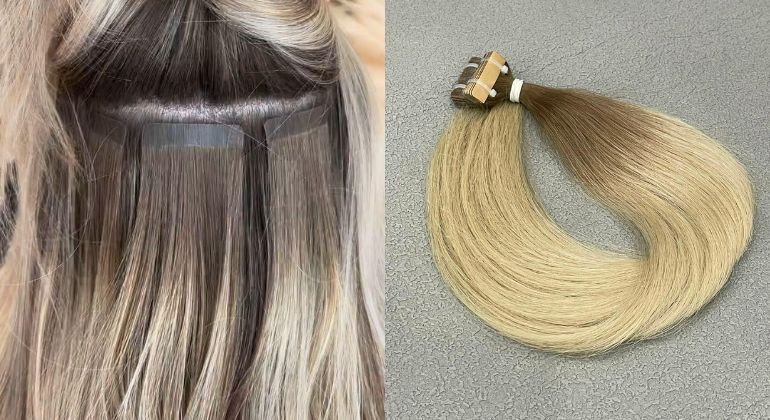 Tape in hair extensions