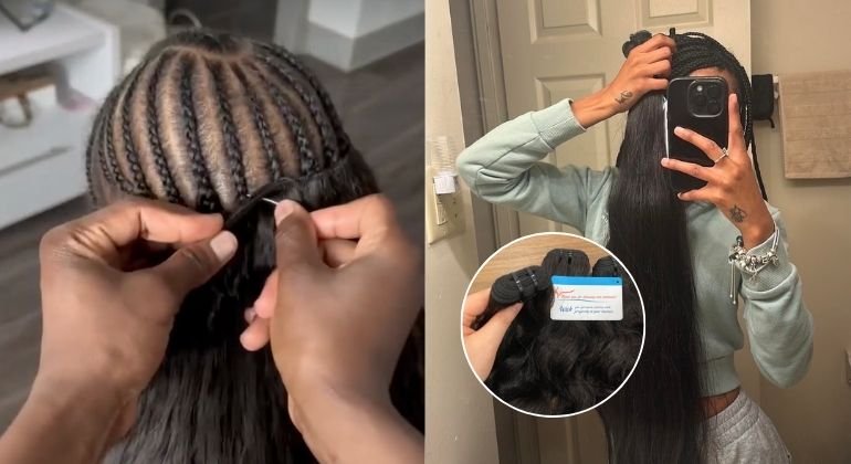 Weave hair extensions