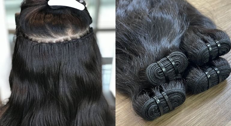 Weft hair extensions