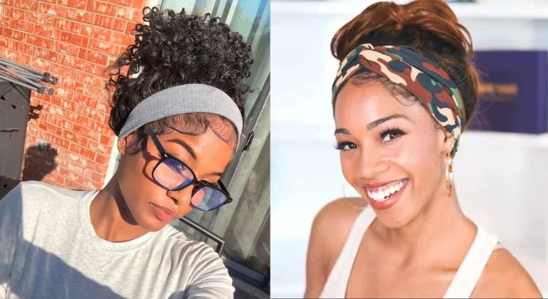 Messy bun and casual headband wigs