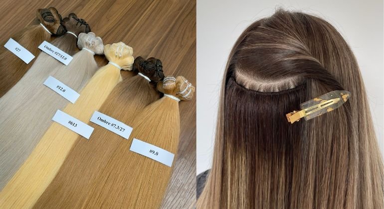 Weft hair extensions