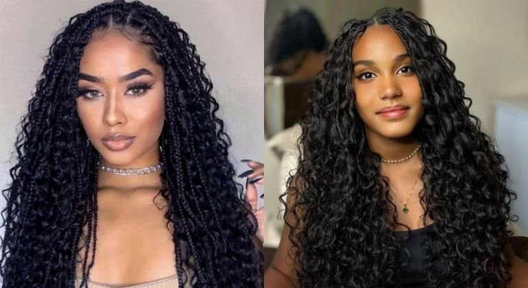 Bohemian braids with weave