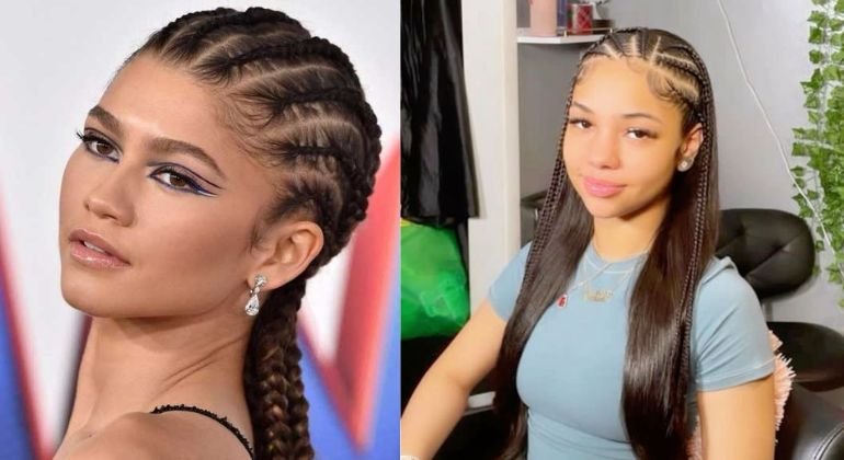 Feed-in braids with weave