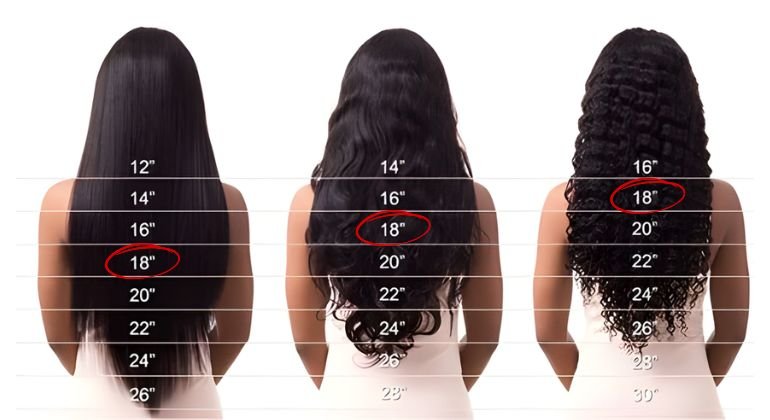 How long are 18-inch hair extensions?