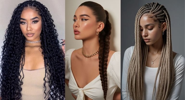 Long braided styles