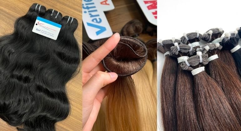 Weft hair extensions