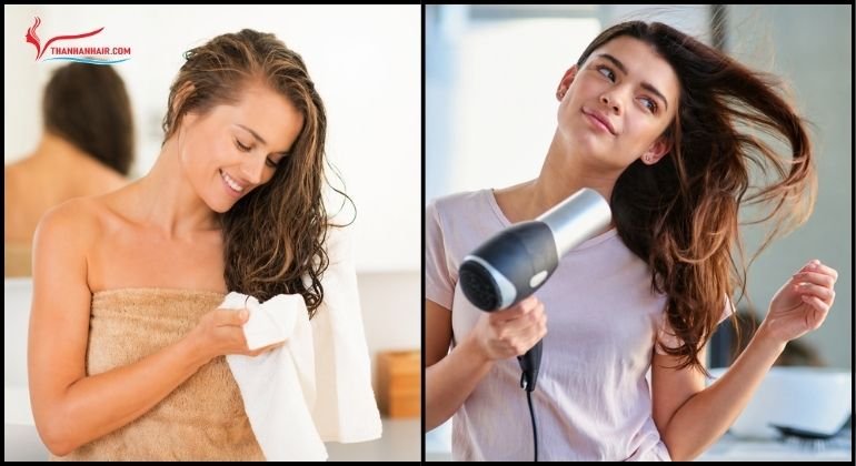 Cleaning and drying hair