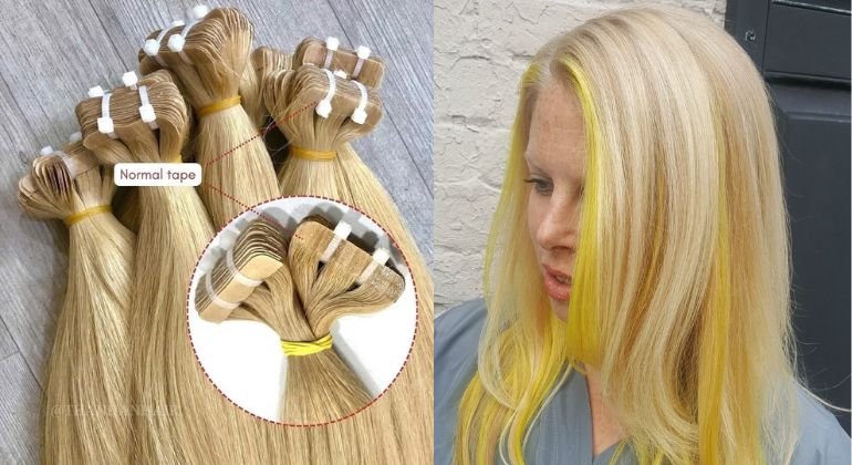 Tape-Ins Hair Extensions, 10 inch hair length