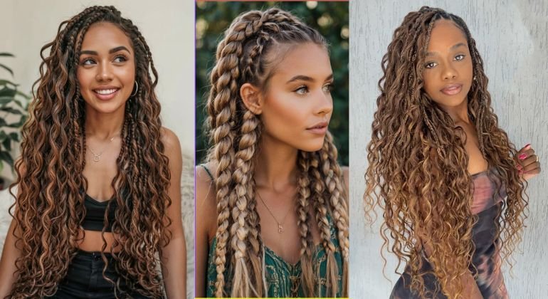 Long boho braids