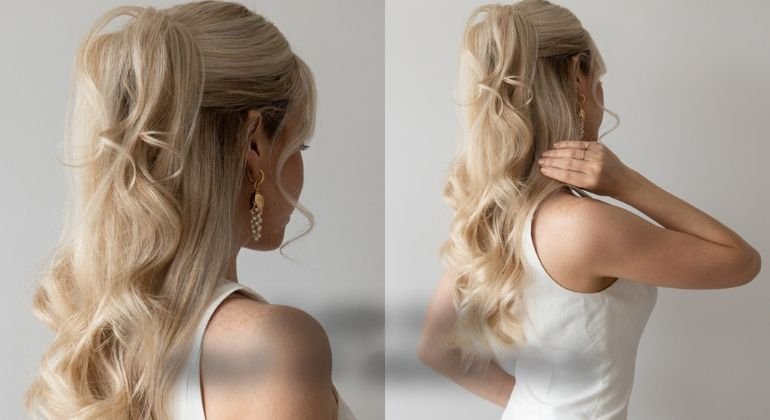 Claw clip half up