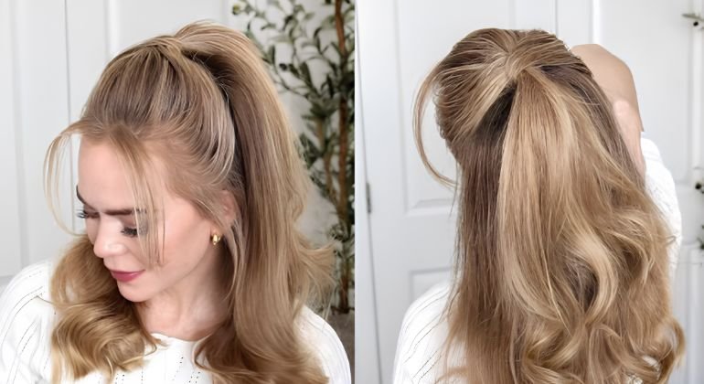 Fast Half-Up Styles for Face-Framing Polish