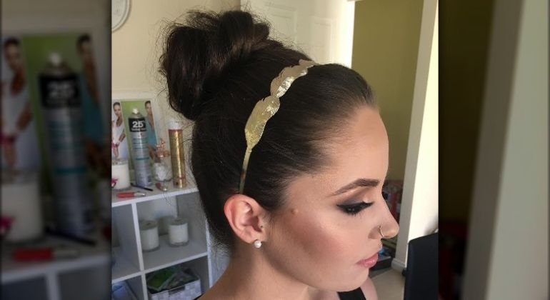 The Messy Headband Bun