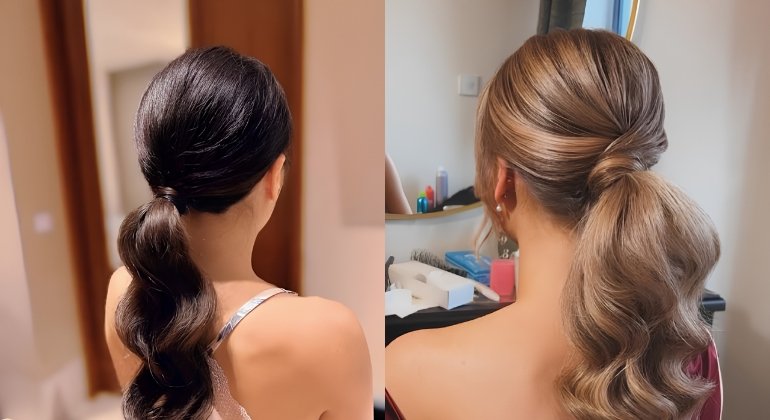 The low, soft ponytail