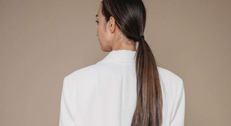 The low wrapped ponytail