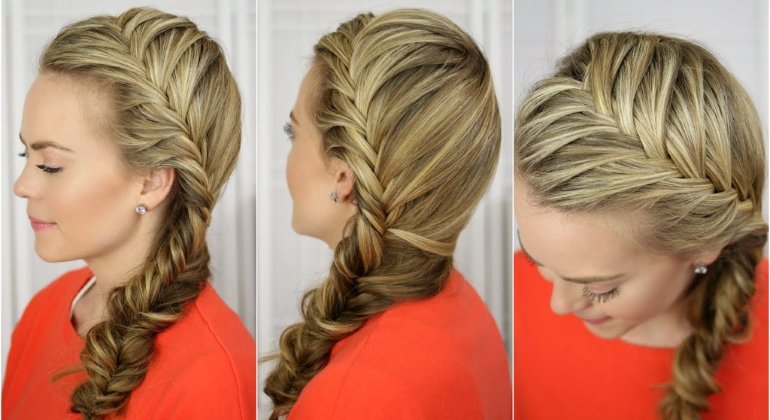 The side fishtail braid