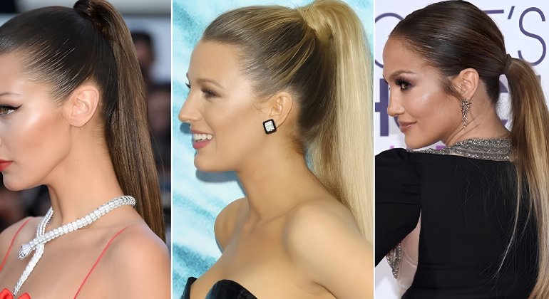 The sleek high ponytail