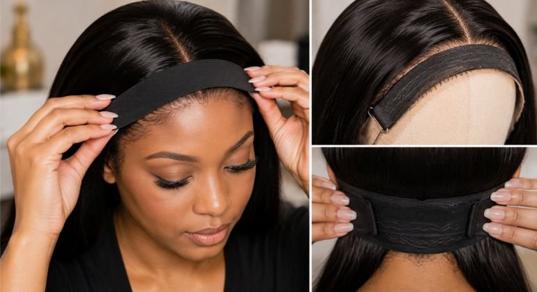 Go glueless with an elastic band or wig grip