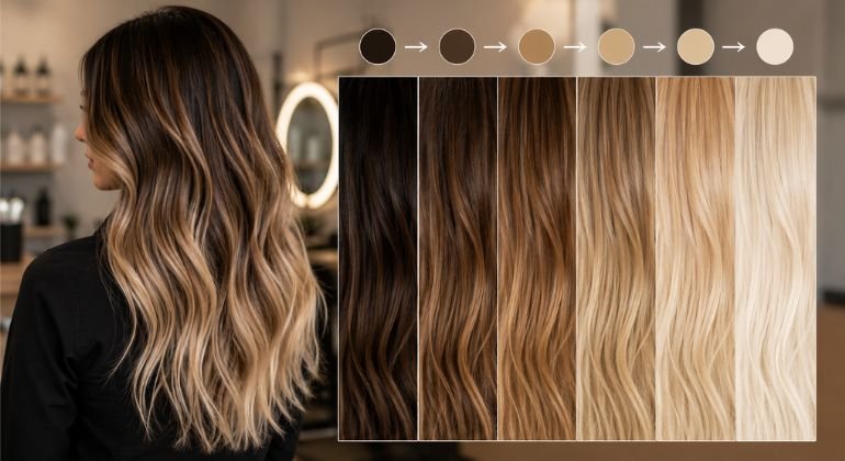 How many levels can balayage lift your hair