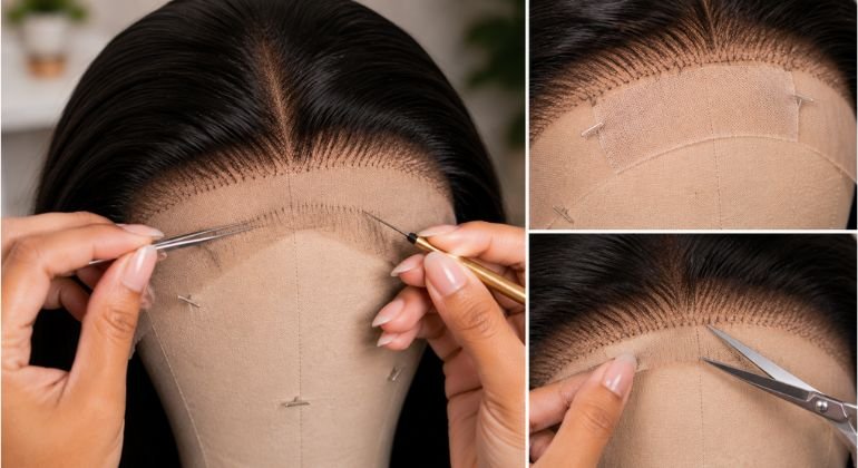 Patch or re-ventilate the lace