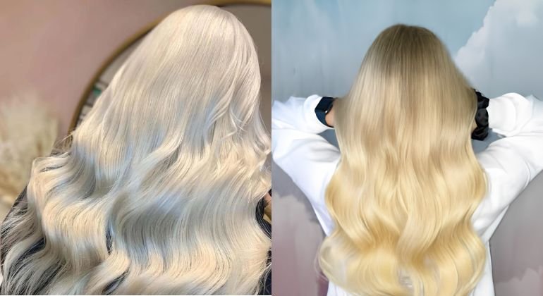 Pearl blonde hair extensions easier to buy than to lift