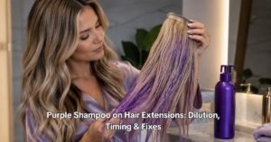 Purple Shampoo on Hair Extensions Dilution, Timing & Fixes