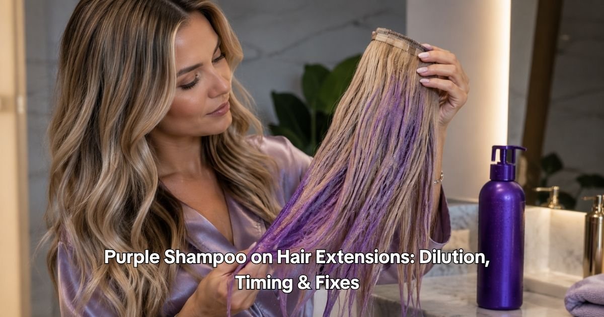 Purple Shampoo on Hair Extensions Dilution, Timing & Fixes