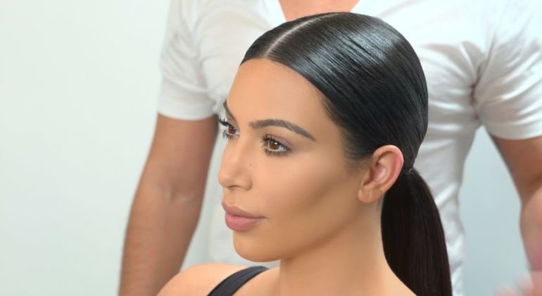 Slick low ponytail