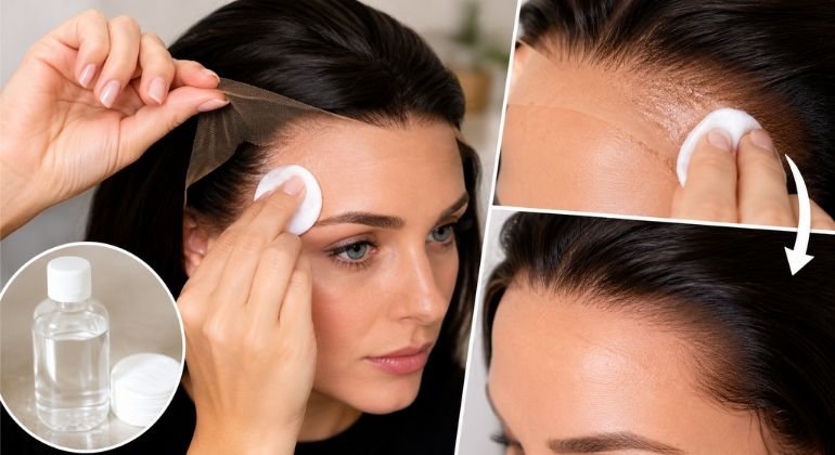 Strip the old adhesive completely