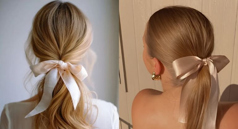 The Silk-Ribbon Low Ponytail