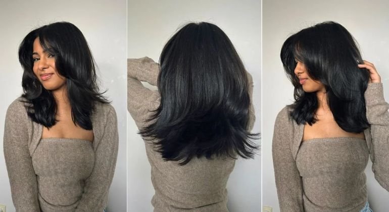 Why layered ends look thinner after a butterfly cut