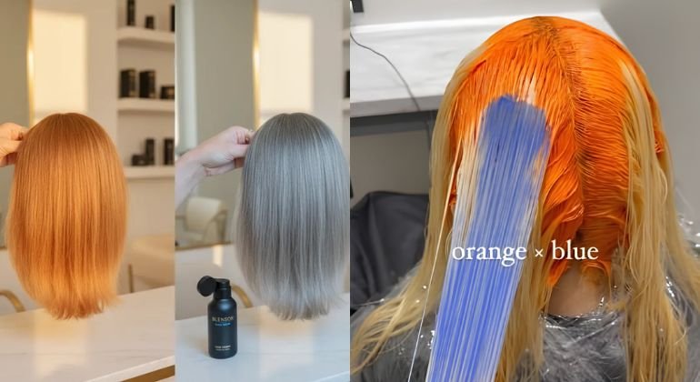 Blue Toner for Brown Hair (Cancels Orange)