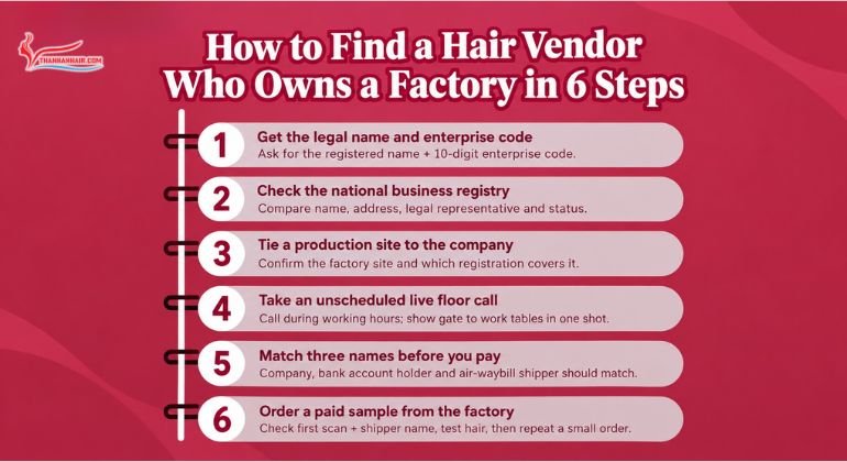 How to Find a Hair Vendor Who Owns a Factory in 6 Steps
