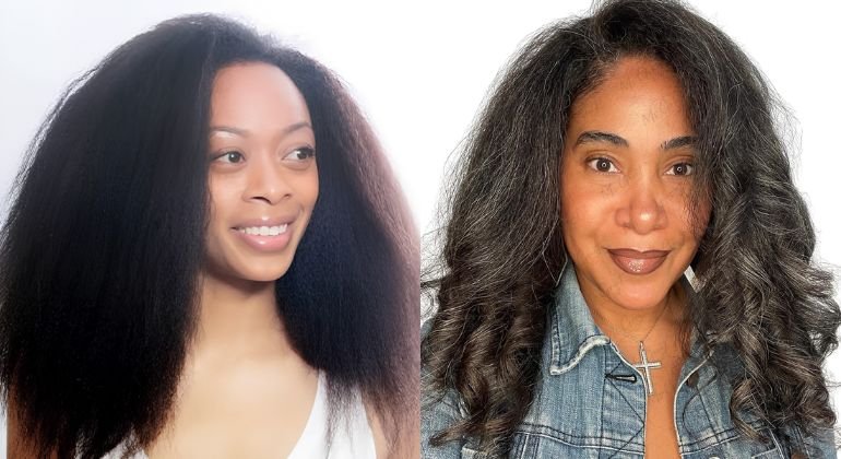 The Half-Up Kinky Blow Out Style