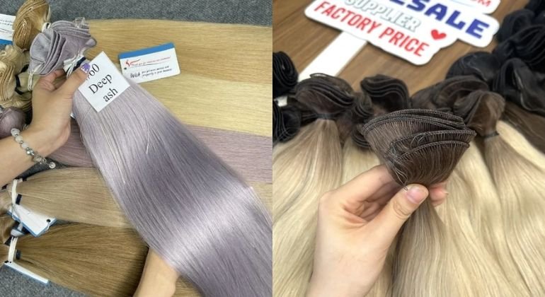 Hand-tied weft