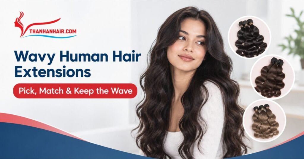 Wavy Human Hair Extensions Pick, Match & Keep the Wave