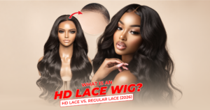 High-quality HD lace full wig with natural hairline and seamless lace melt